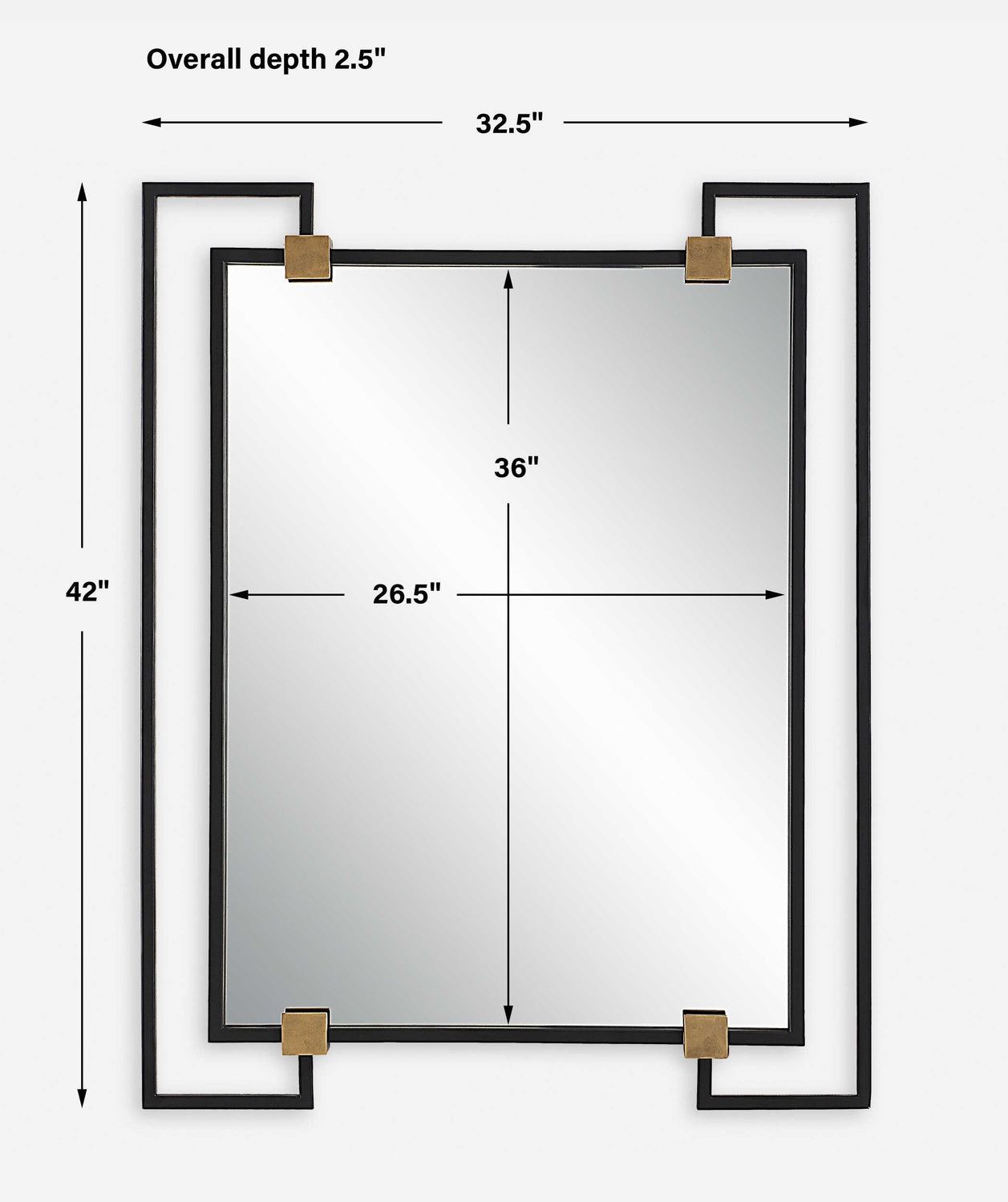 UTTERMOST IVEY RECTANGLE INDUSTRIAL MIRROR - Mirrors