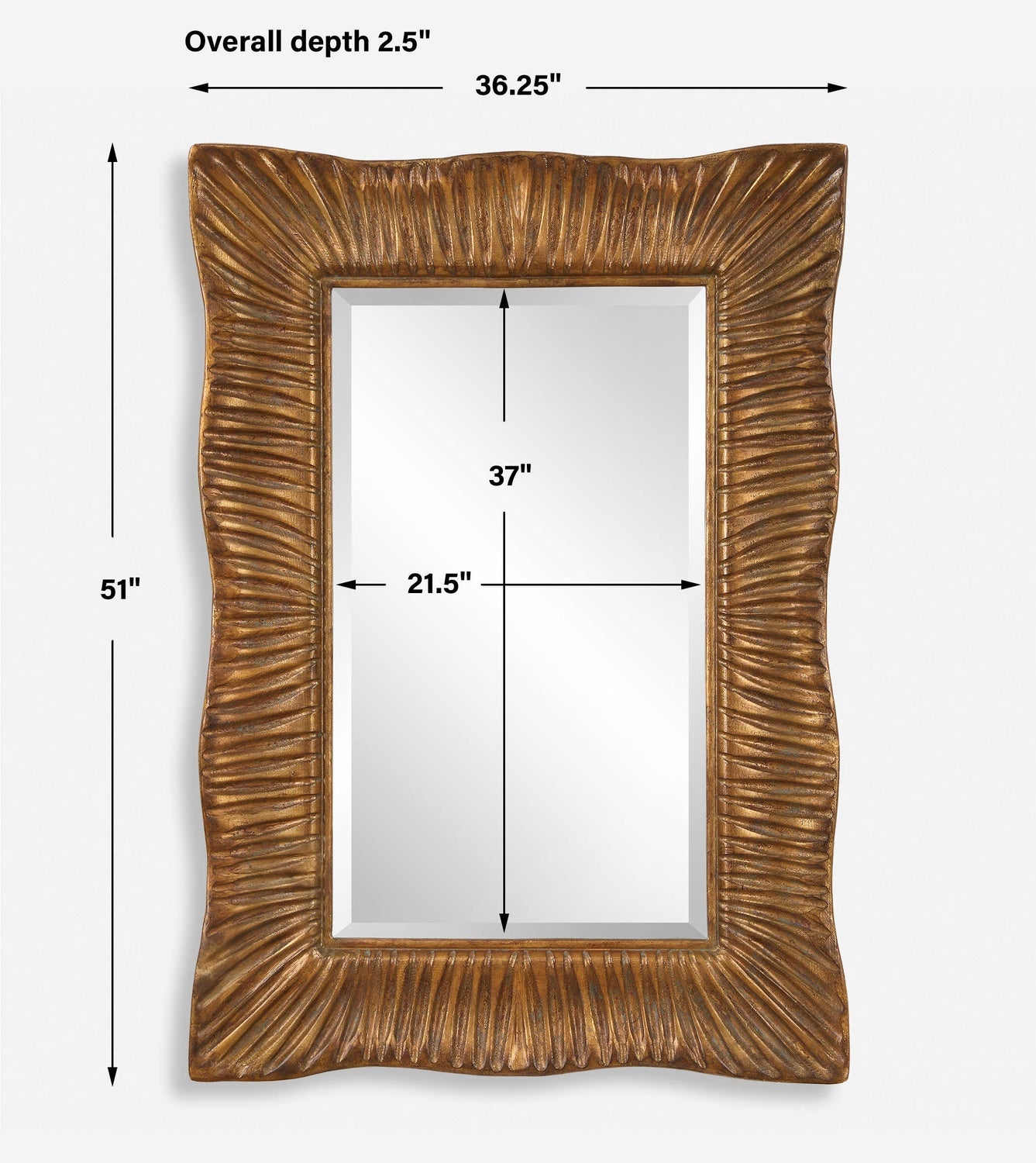 UTTERMOST EMERSON SCALLOPED ANTIQUE MIRROR - Mirrors