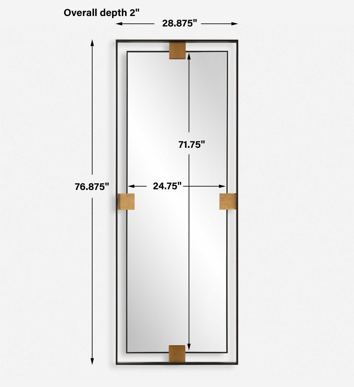 UTTERMOST CORNERSTONE MIRROR - Mirrors