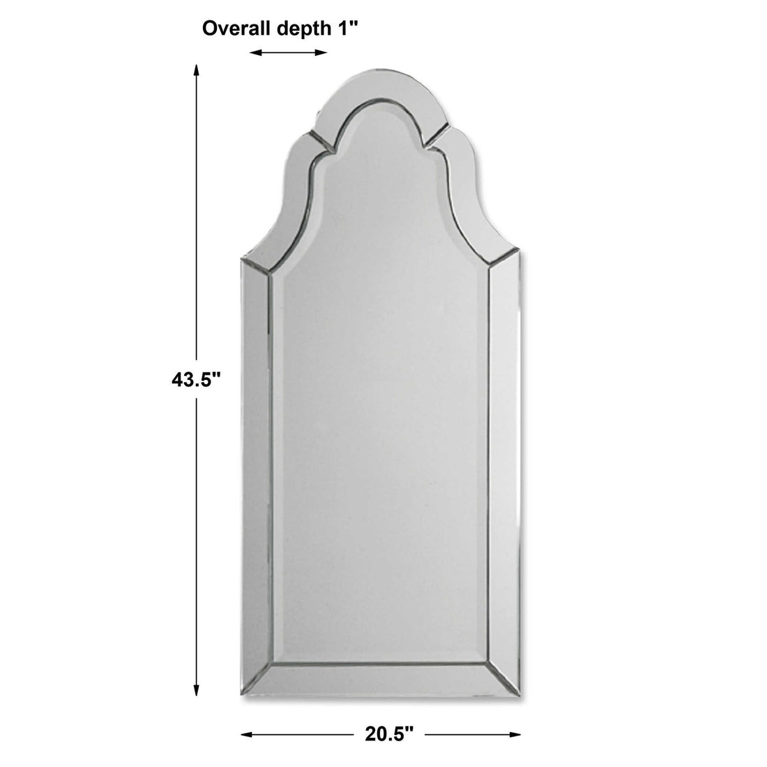 UTTERMOST Hovan Frameless Arched Mirror - Mirrors