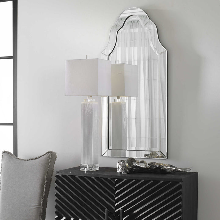 UTTERMOST HOVAN FRAMELESS ARCHED MIRROR - Mirrors