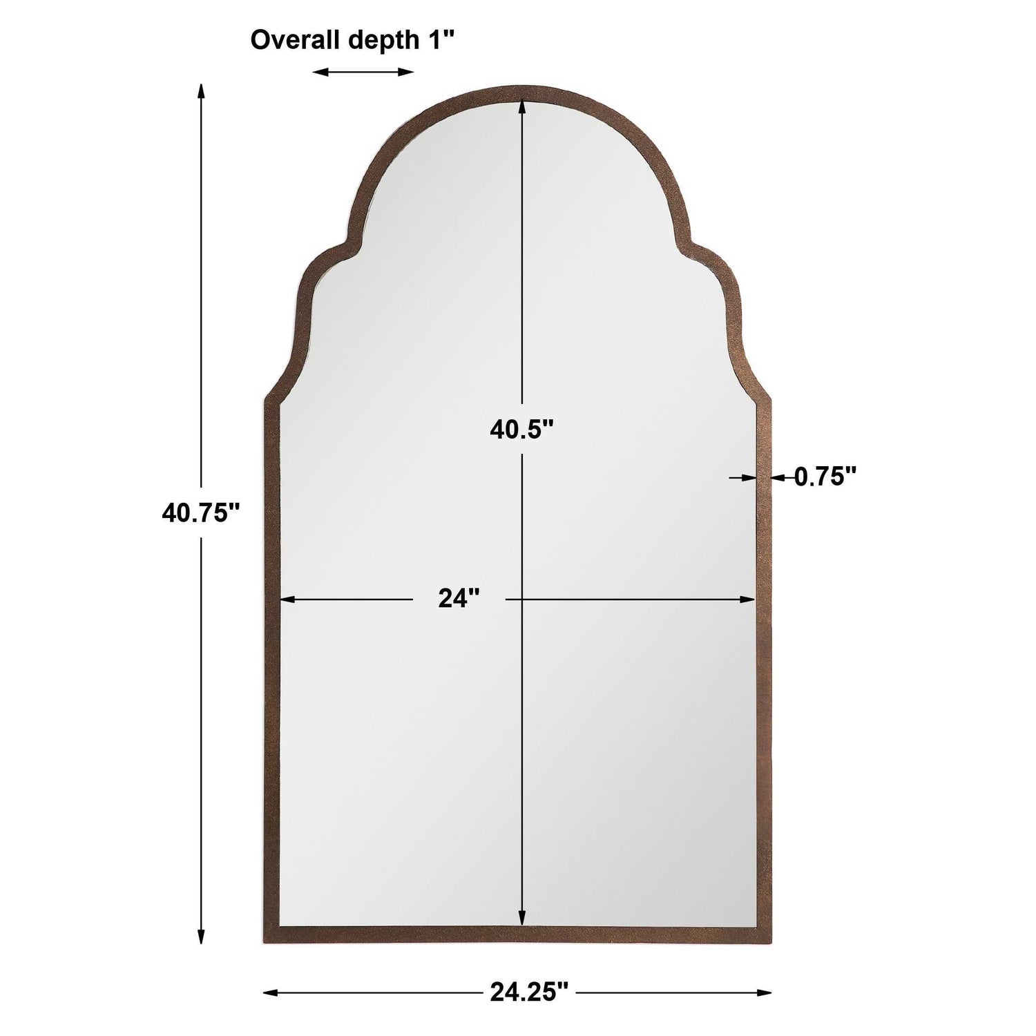 UTTERMOST BRAYDEN ARCH METAL MIRROR - Mirrors