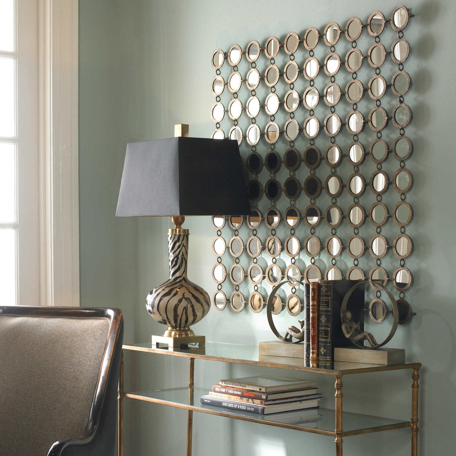 UTTERMOST DINUBA ANTIQUE CHAMPAGNE MIRROR - Art