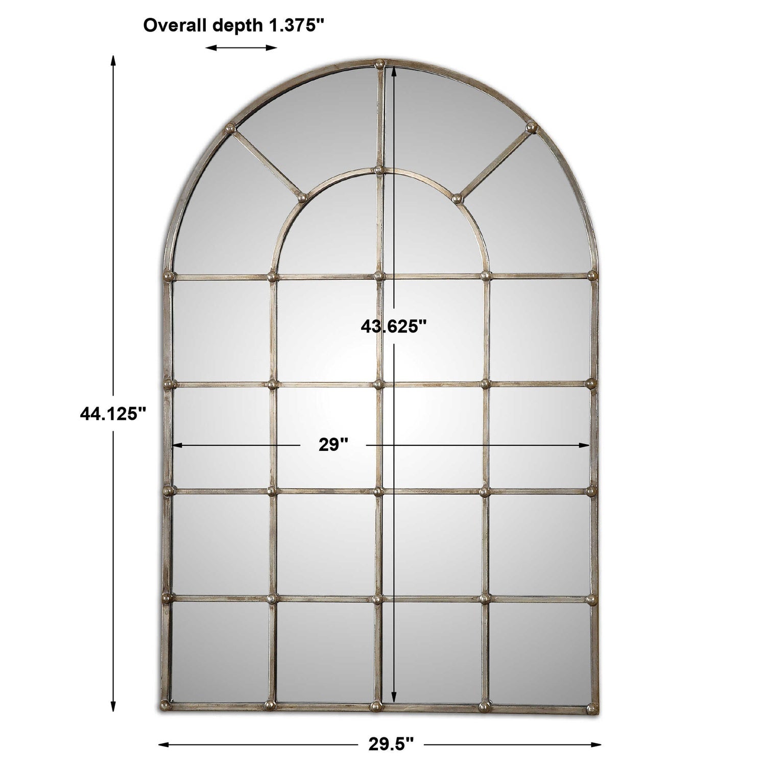 UTTERMOST BARWELL ARCH WINDOW MIRROR - Mirrors