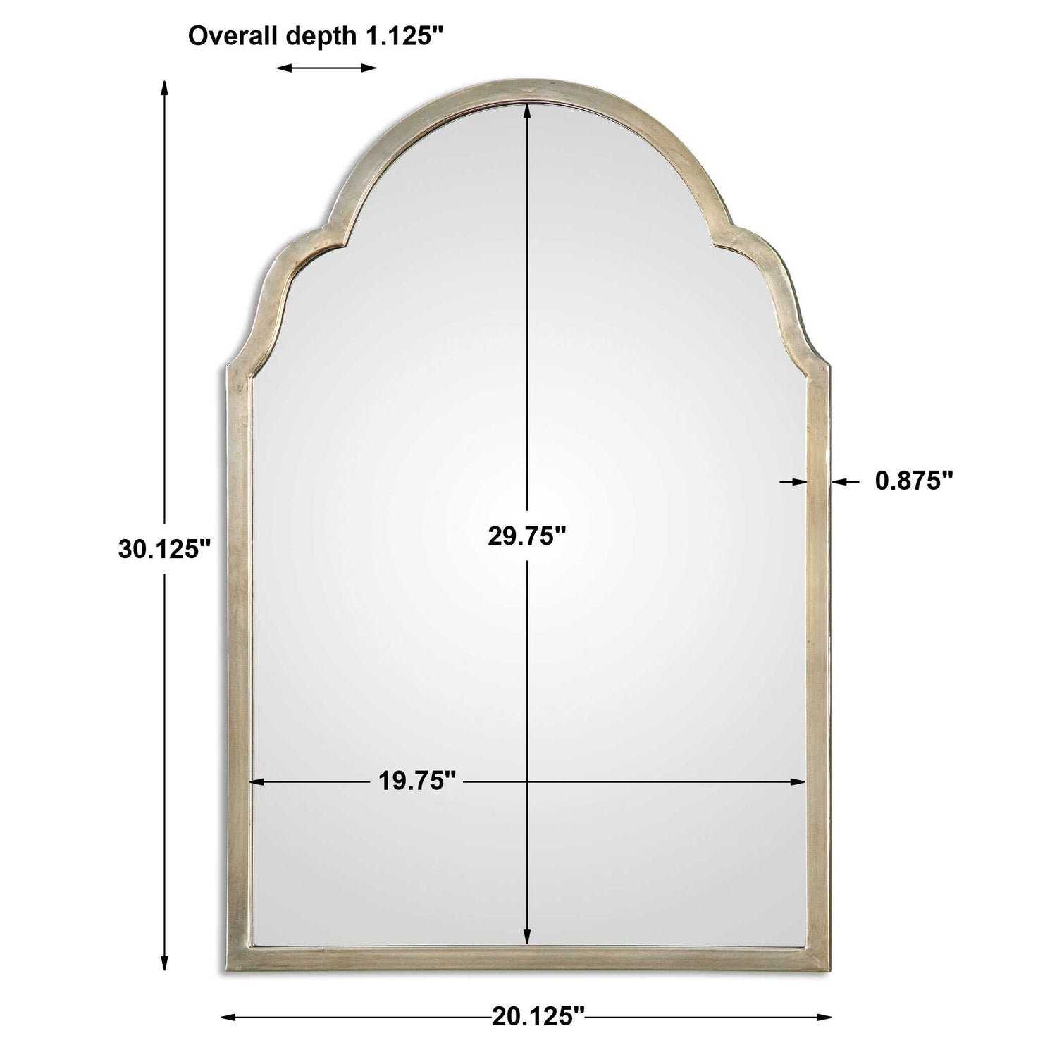 UTTERMOST BRAYDEN PETITE ARCH MIRROR - Mirrors