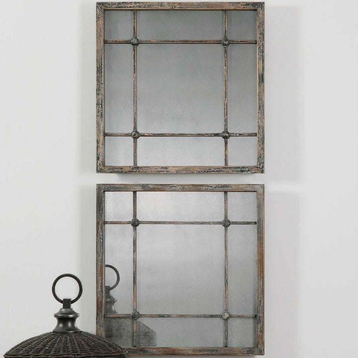 UTTERMOST Saragano Square Mirrors Set Of 2 - Mirrors