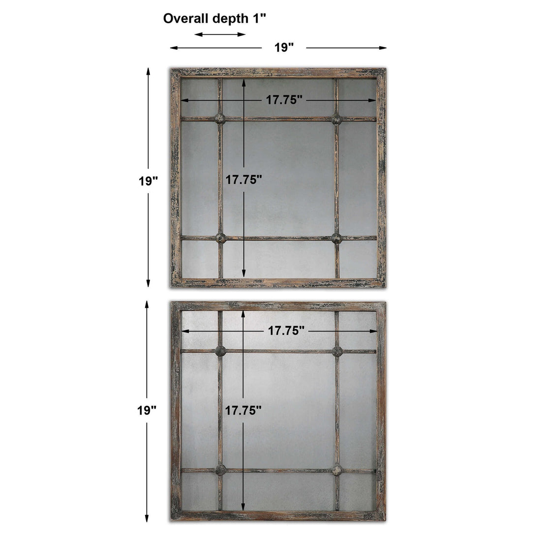UTTERMOST SARAGANO SQUARE MIRRORS - Mirrors