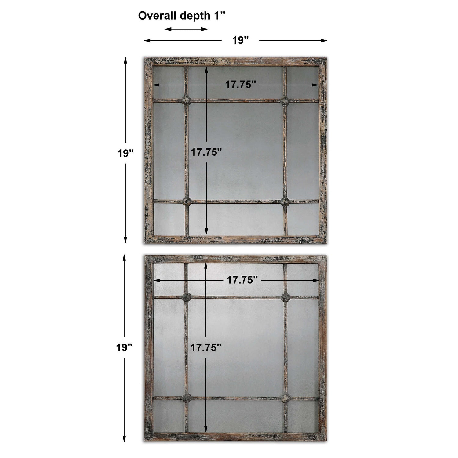 UTTERMOST SARAGANO SQUARE MIRRORS - Mirrors