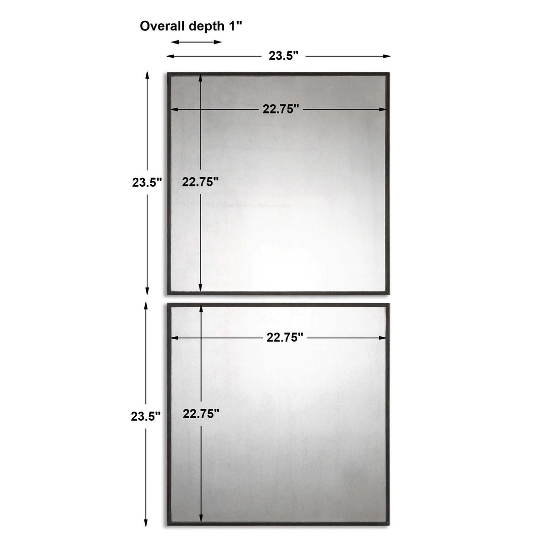UTTERMOST MATTY ANTIQUED SQUARE MIRRORS - Mirrors