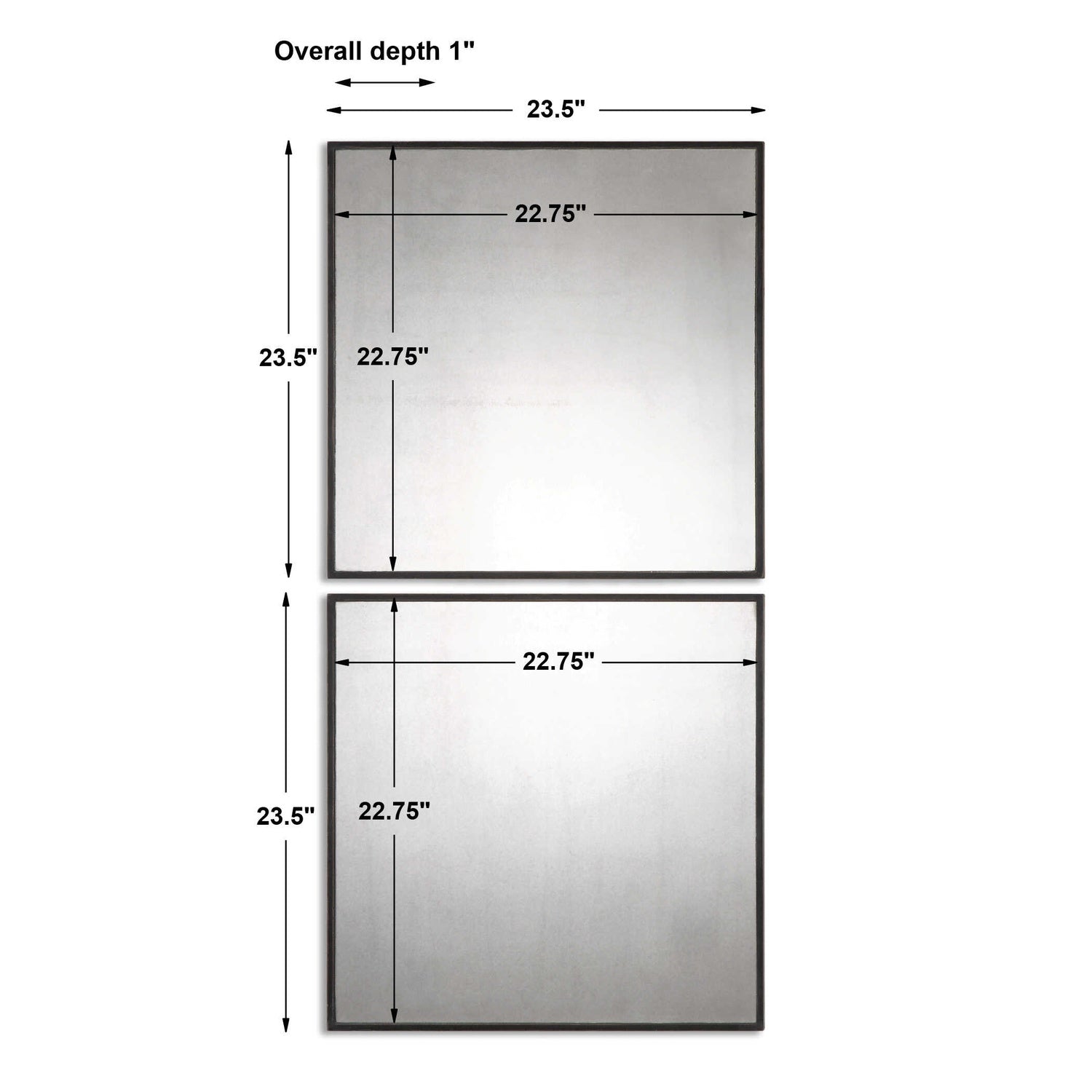 UTTERMOST MATTY ANTIQUED SQUARE MIRRORS - Mirrors
