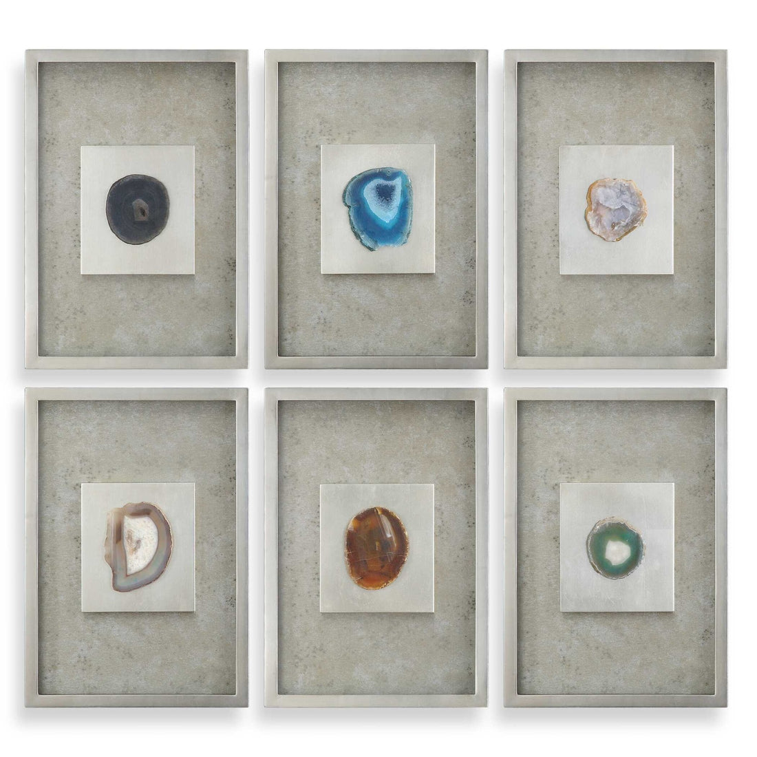 UTTERMOST Agate Wall Art Set Of 6 - Art