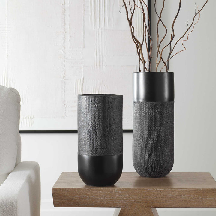 UTTERMOST WOVEN SHADOW VASES - Decorative Accents