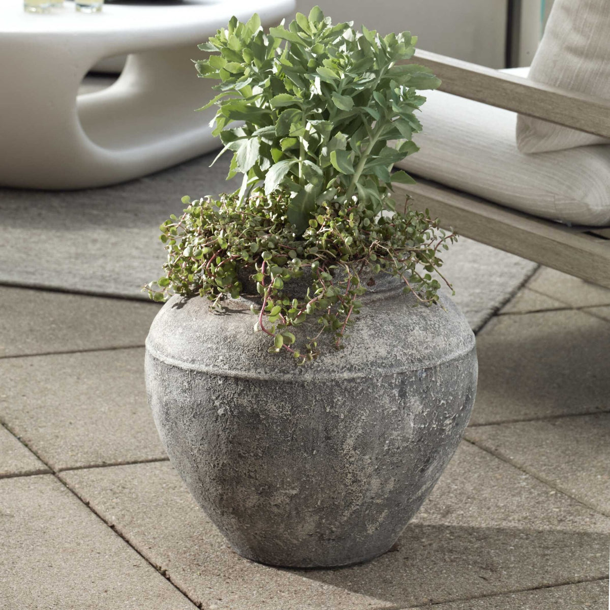 UTTERMOST Echoes Of Time Concrete Outdoor Planter - Decorative Accents
