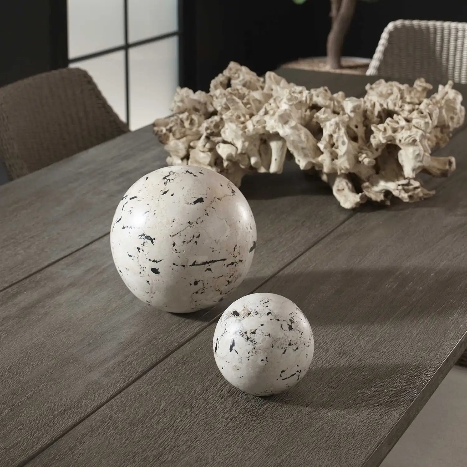 UTTERMOST Nouveau Indoor-Outdoor Spheres Set Of 2 - Decorative Accents