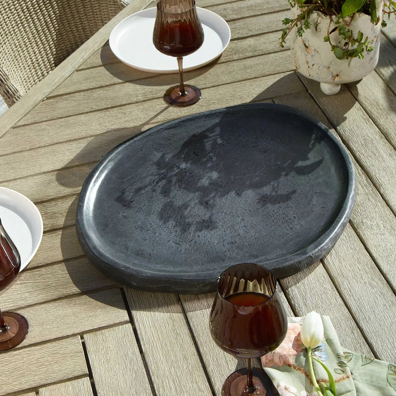 UTTERMOST Stoneveil Indoor-Outdoor Tray - Decorative Accents