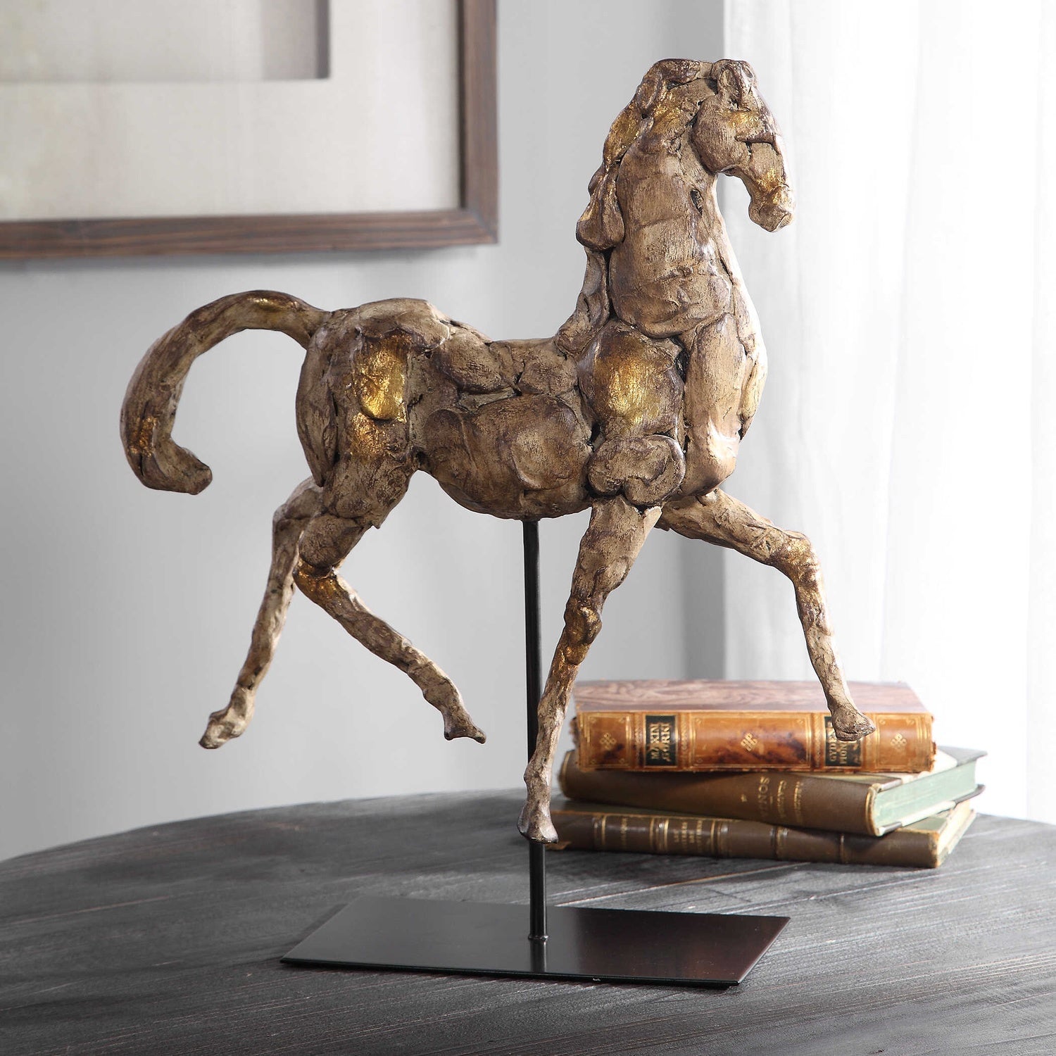 UTTERMOST CABALLO DORADO HORSE SCULPTURE - Decorative Accents