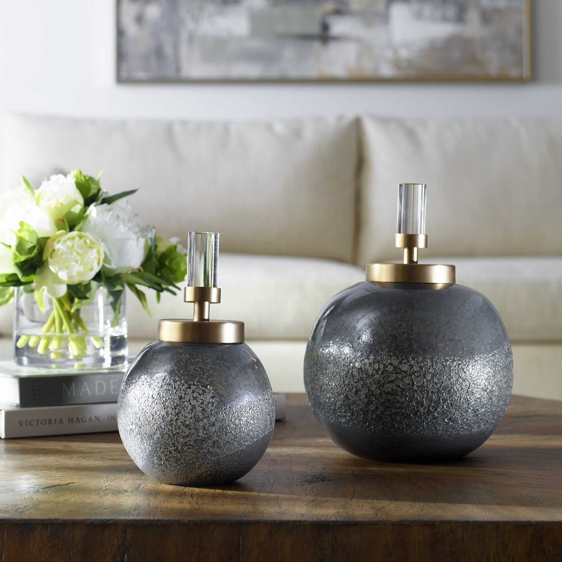 UTTERMOST Cessair Art Bottles Set Of 2 - Decorative Accents