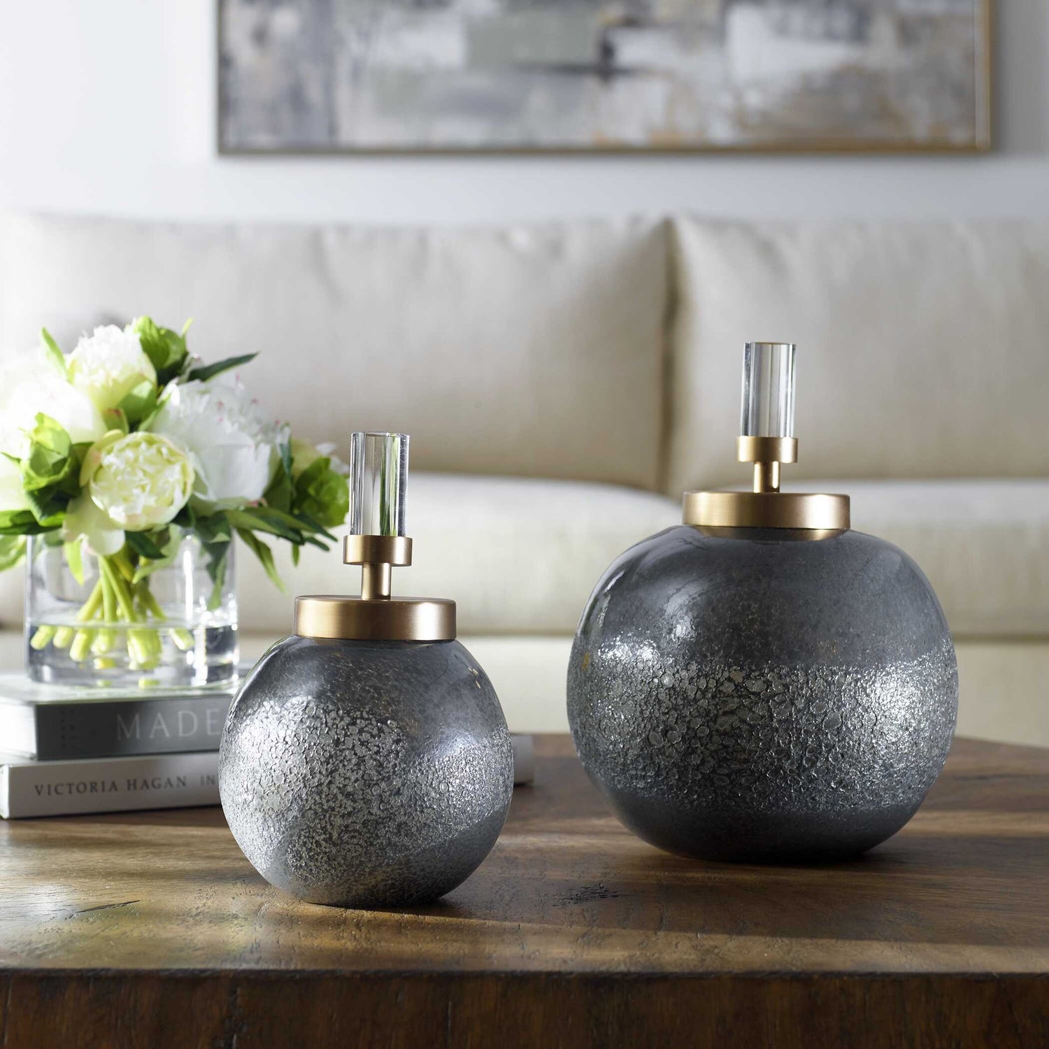 UTTERMOST Cessair Art Bottles Set Of 2 - Decorative Accents