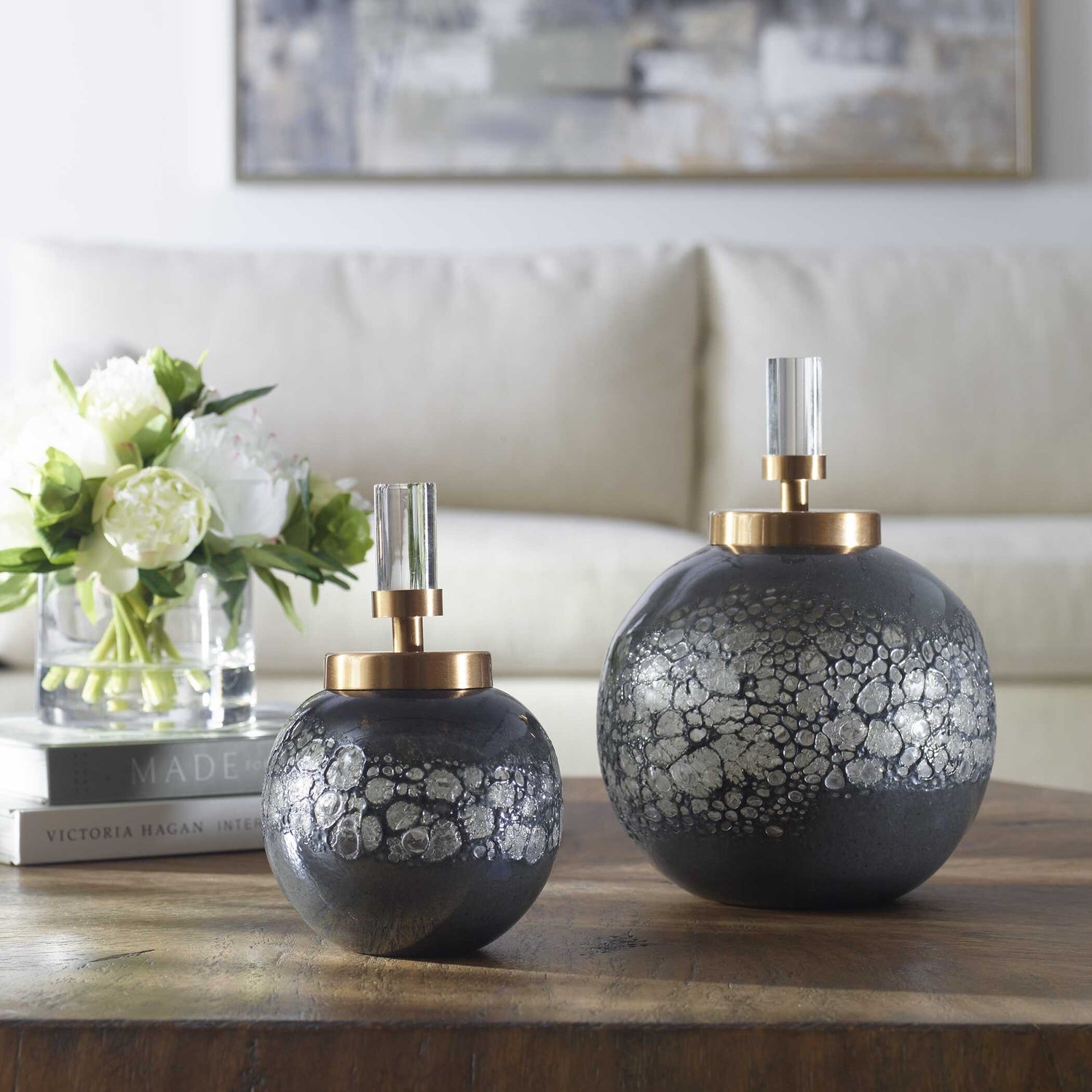 UTTERMOST CESSAIR ART BOTTLES - Decorative Accents