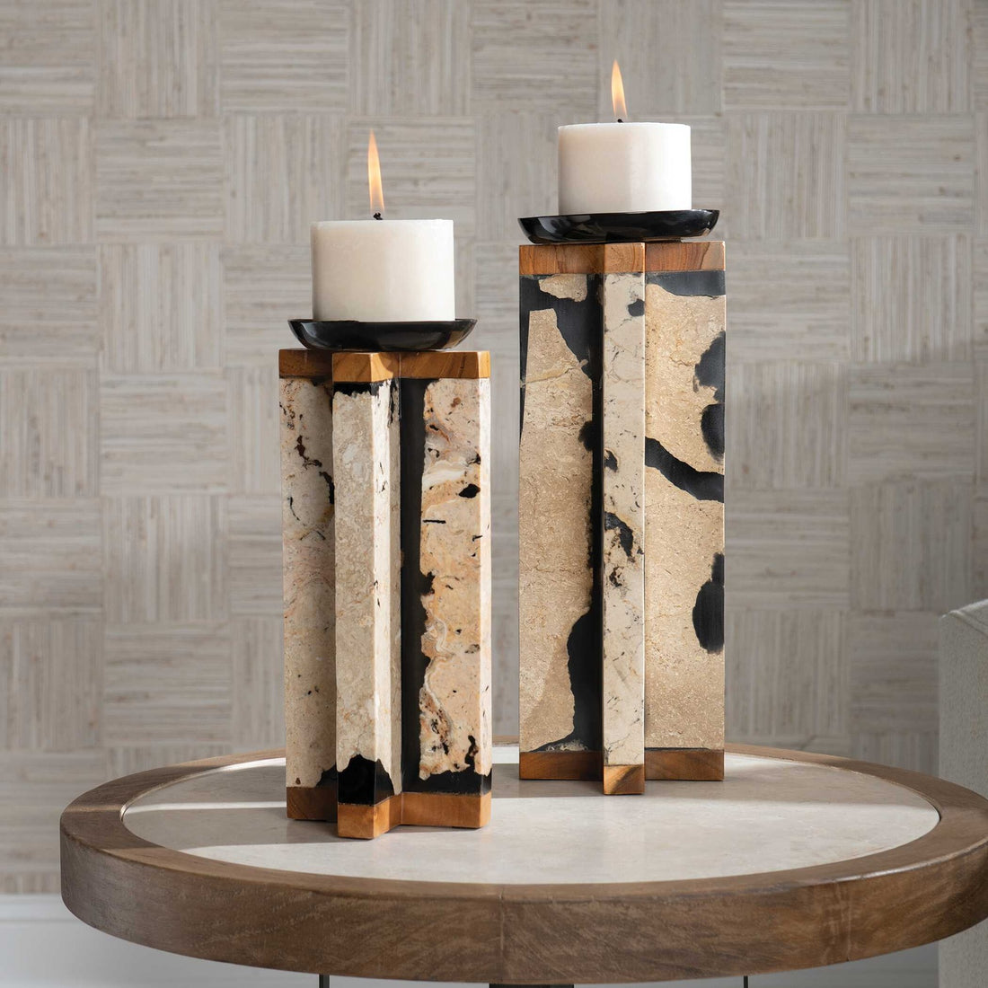 UTTERMOST Illini Candleholders Set Of 2 - Decorative Accents