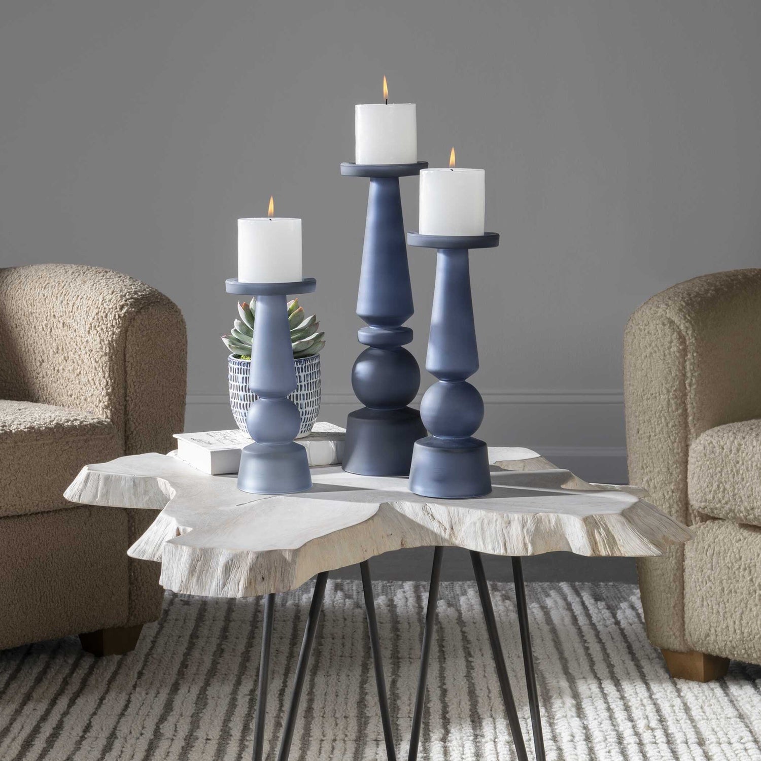 UTTERMOST CASSIOPEIA CANDLEHOLDERS - Decorative Accents