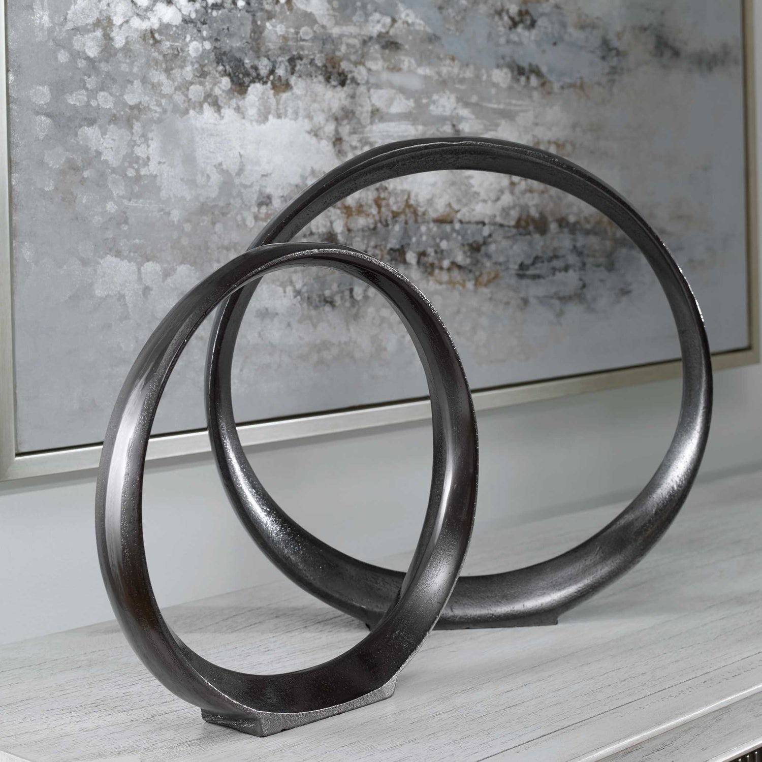 UTTERMOST Orbits Ring Sculptures Set Of 2 - Decorative Accents