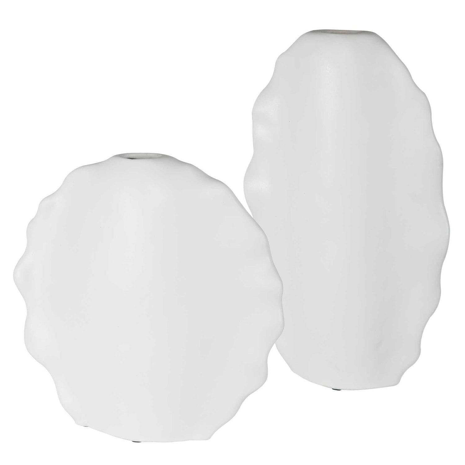UTTERMOST Ruffled Feathers Modern Vases Set Of 2 - Decorative Accents