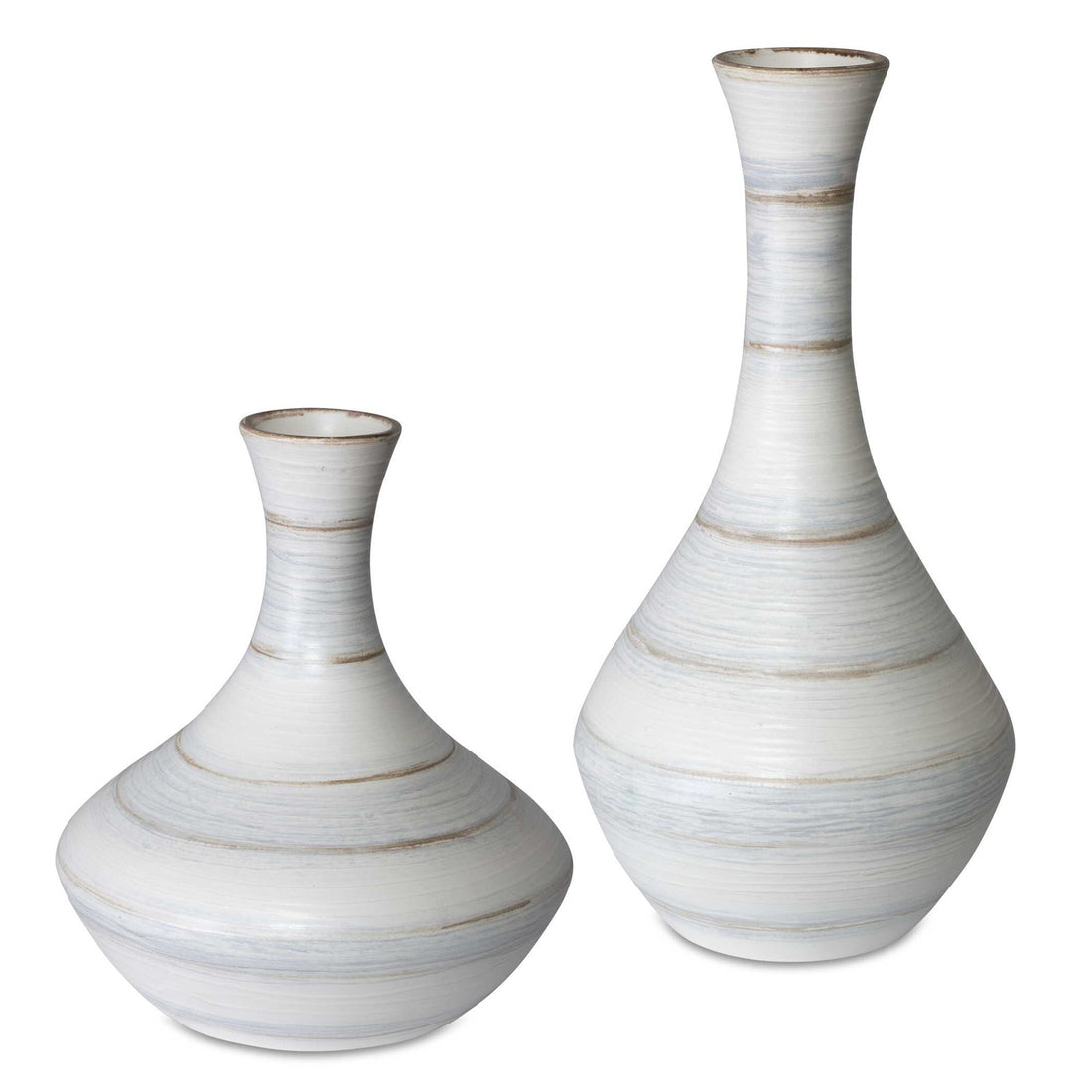 UTTERMOST POTTER FLUTED STRIPED VASES - Decorative Accents