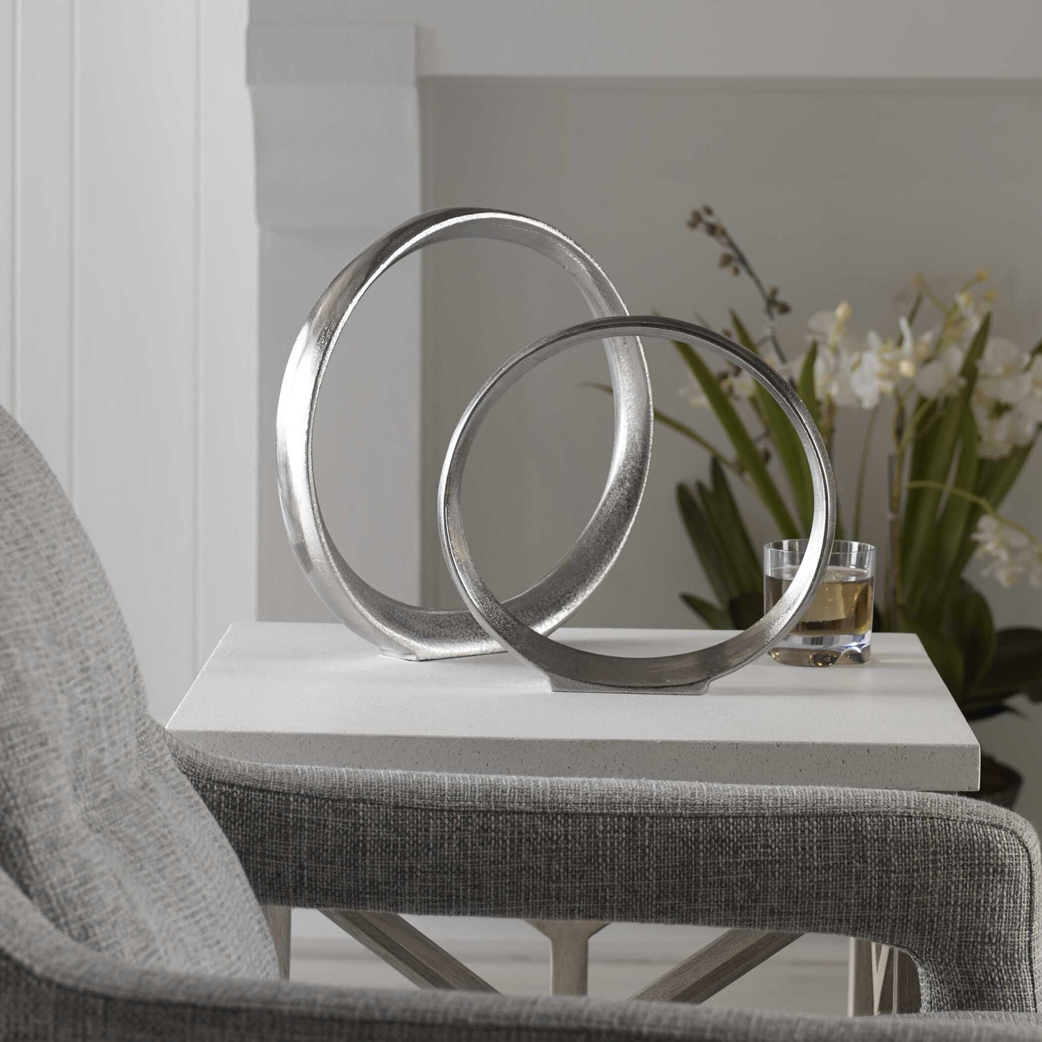 UTTERMOST Orbits Ring Sculptures Set Of 2 - Decorative Accents