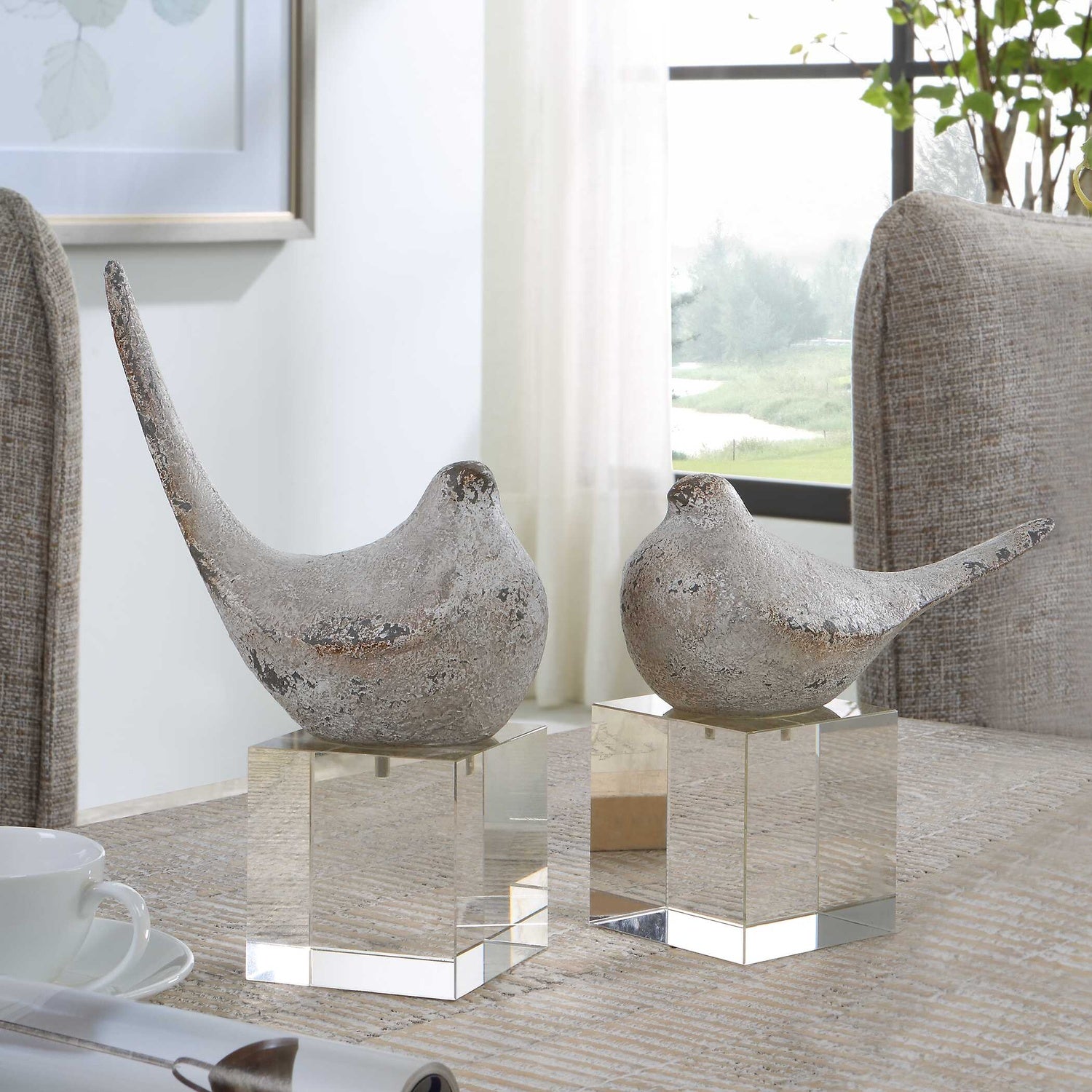 UTTERMOST BETTER TOGETHER BIRD SCULPTURES - Decorative Accents