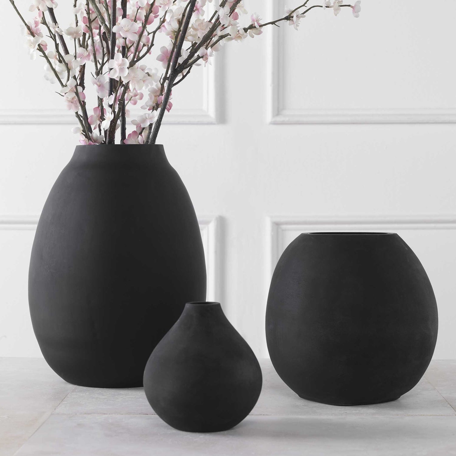 UTTERMOST Hearth Matte Vases Set Of 3 - Decorative Accents