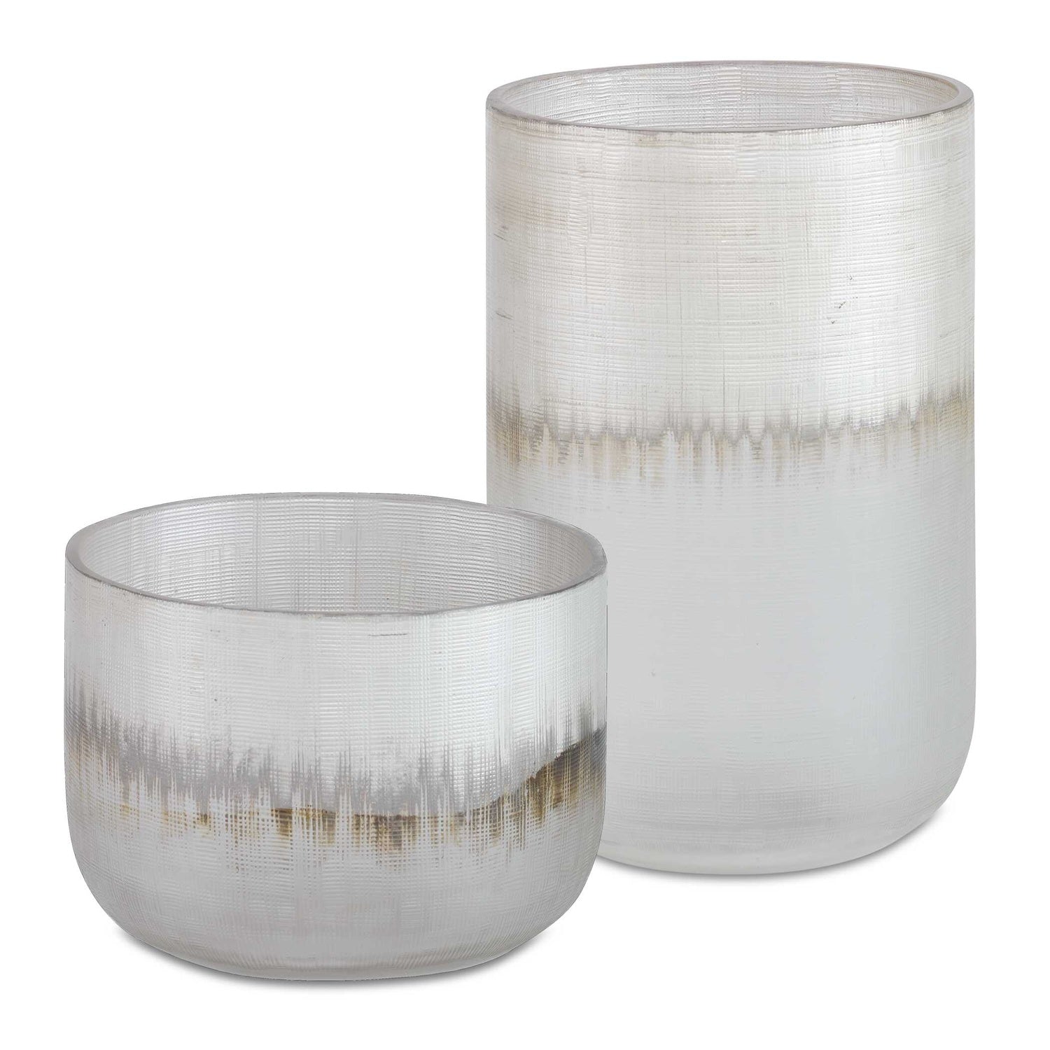 UTTERMOST Frost Drip Vases Set Of 2 - Decorative Accents