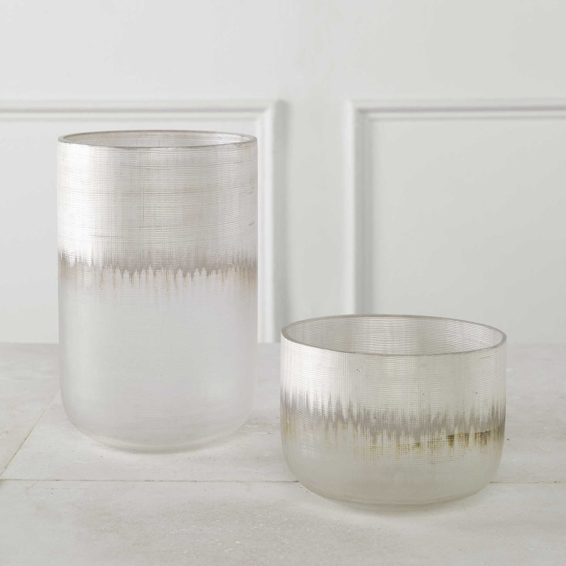 UTTERMOST Frost Drip Vases Set Of 2 - Decorative Accents