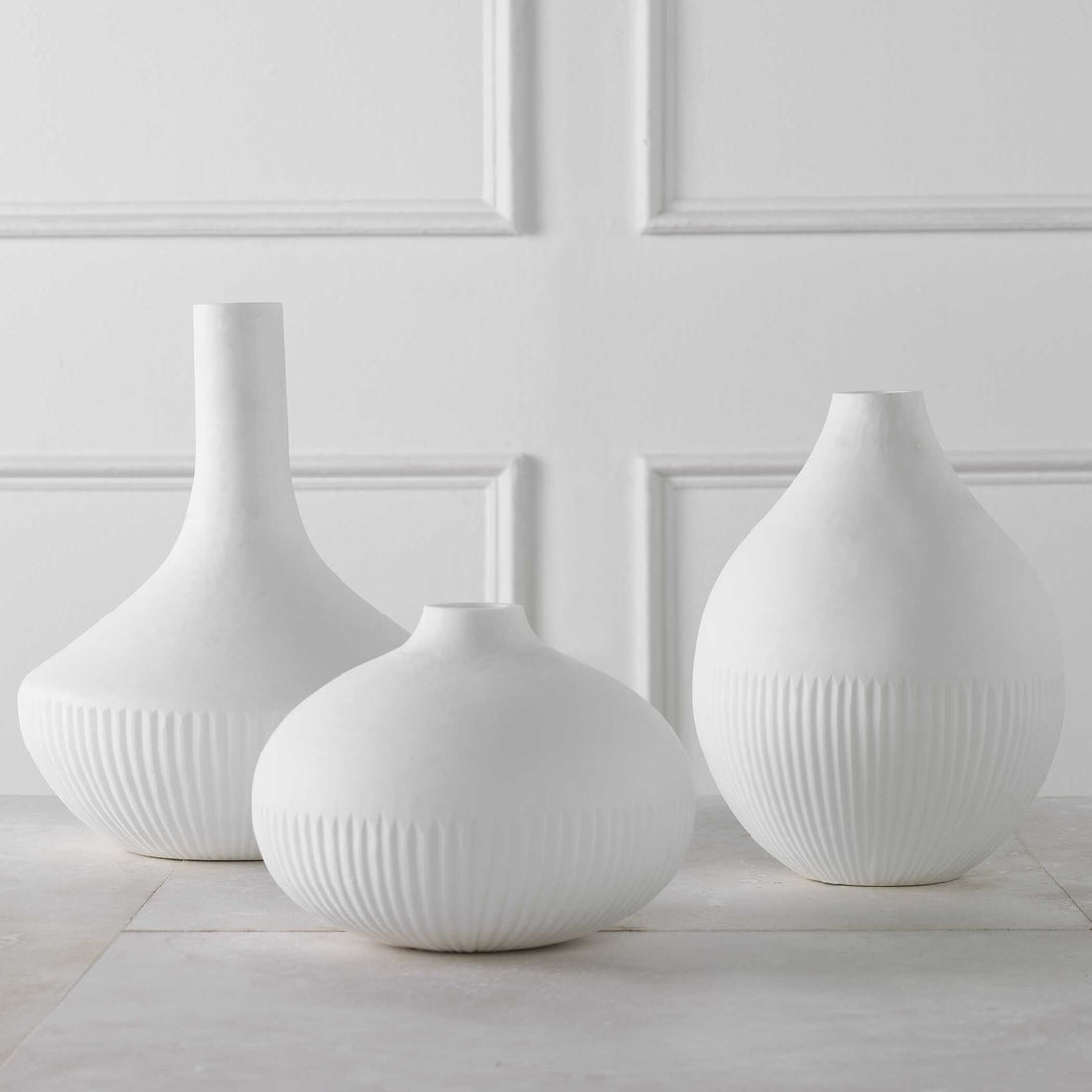 UTTERMOST Apothecary Satin Vases Set Of 3 - Decorative Accents