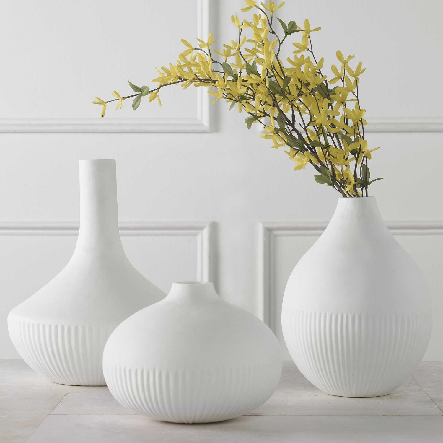 UTTERMOST Apothecary Satin Vases Set Of 3 - Decorative Accents