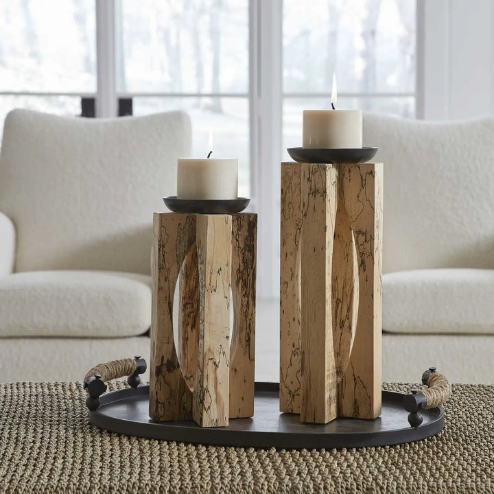 UTTERMOST Ilva Candleholders Set Of 2 - Decorative Accents