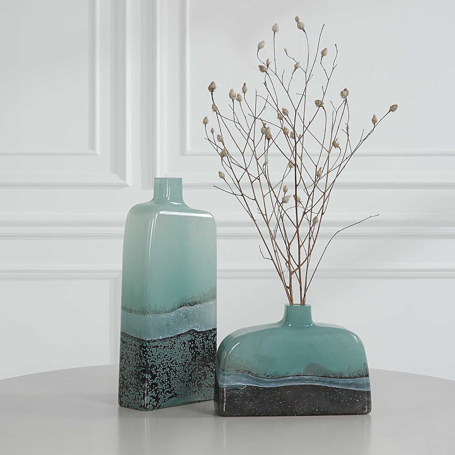 UTTERMOST FUZE AQUA & VASES - Decorative Accents