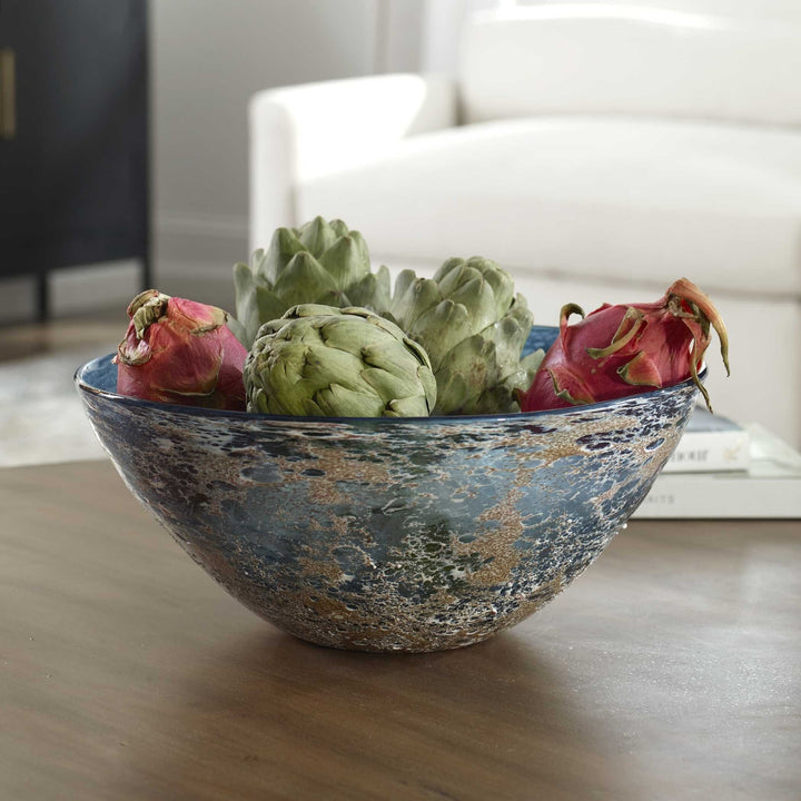 UTTERMOST GENOVESA AQUA BOWL - Decorative Accents
