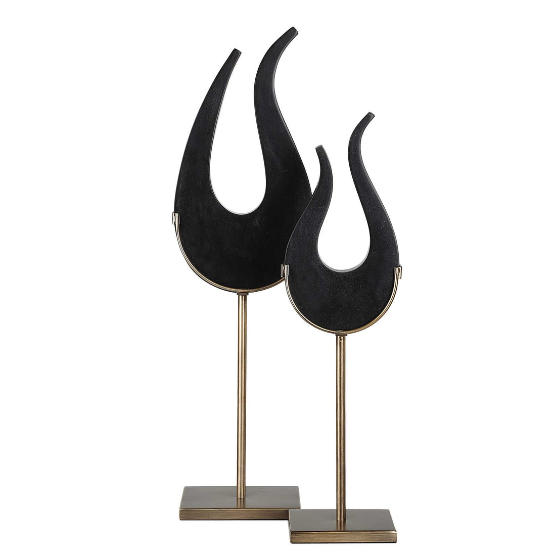 UTTERMOST Flame Sculptures Set Of 2 - Decorative Accents