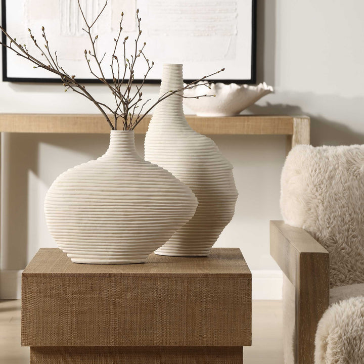 UTTERMOST DUOSTACKED MATTE VASES - Decorative Accents