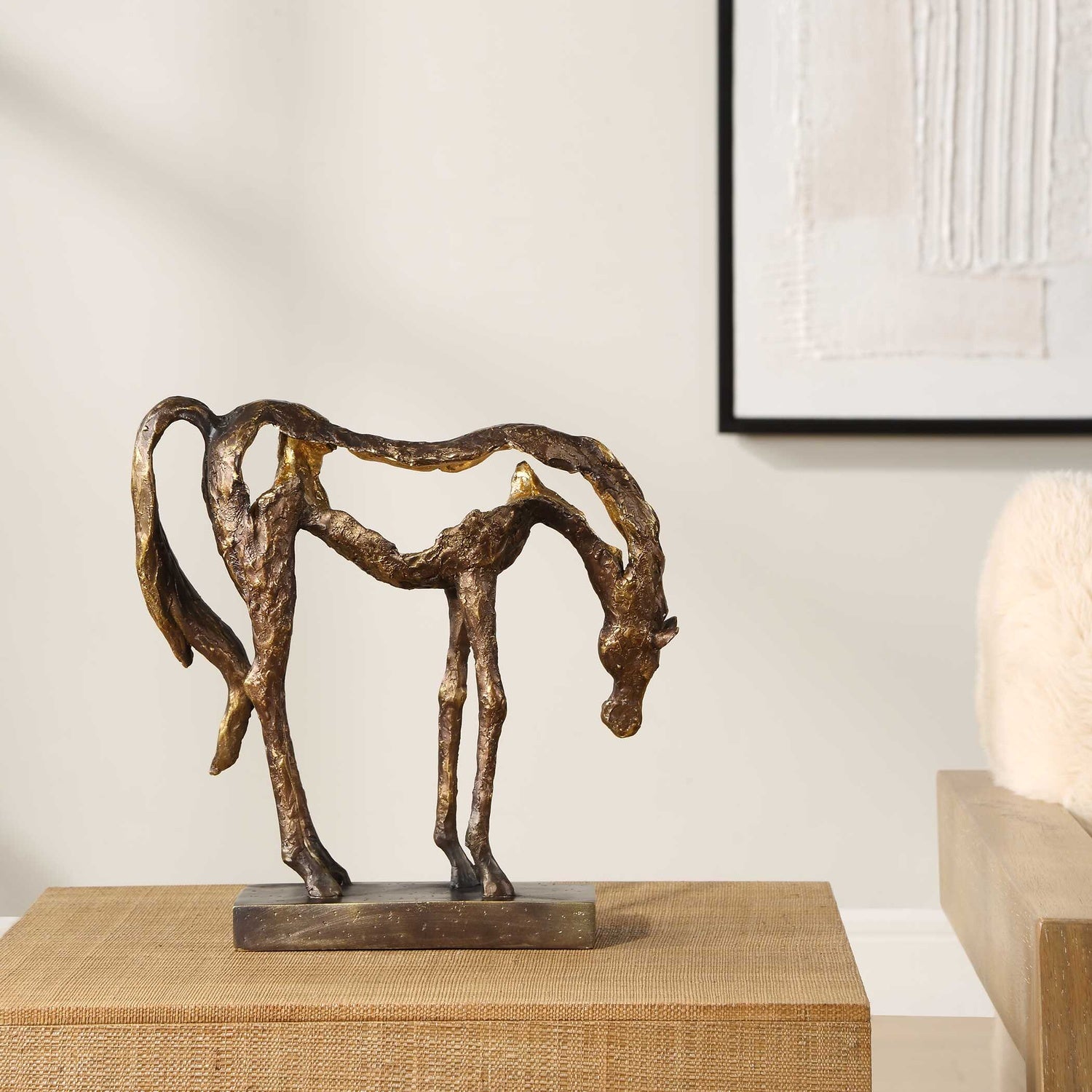 UTTERMOST OPENLY GRAZING HORSE SCULPTURE - Decorative Accents