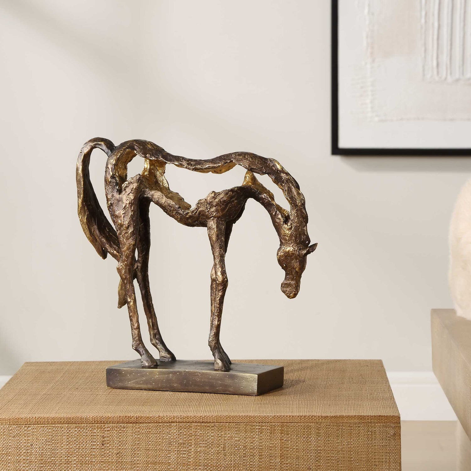 UTTERMOST OPENLY GRAZING HORSE SCULPTURE - Decorative Accents