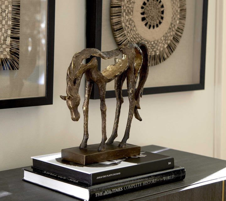 UTTERMOST OPENLY GRAZING HORSE SCULPTURE - Decorative Accents