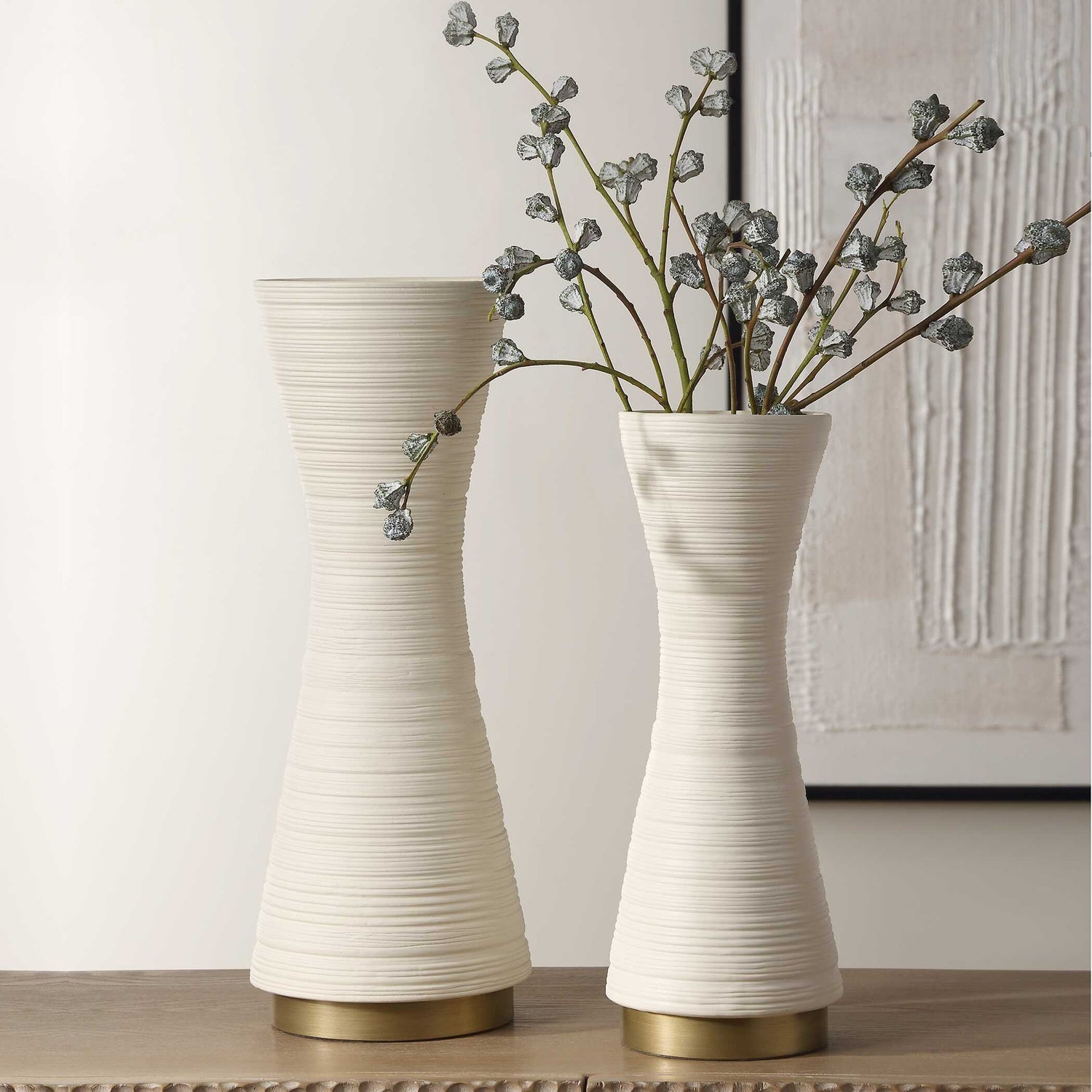 UTTERMOST Ridgeline Vases Set Of 2 - Decorative Accents
