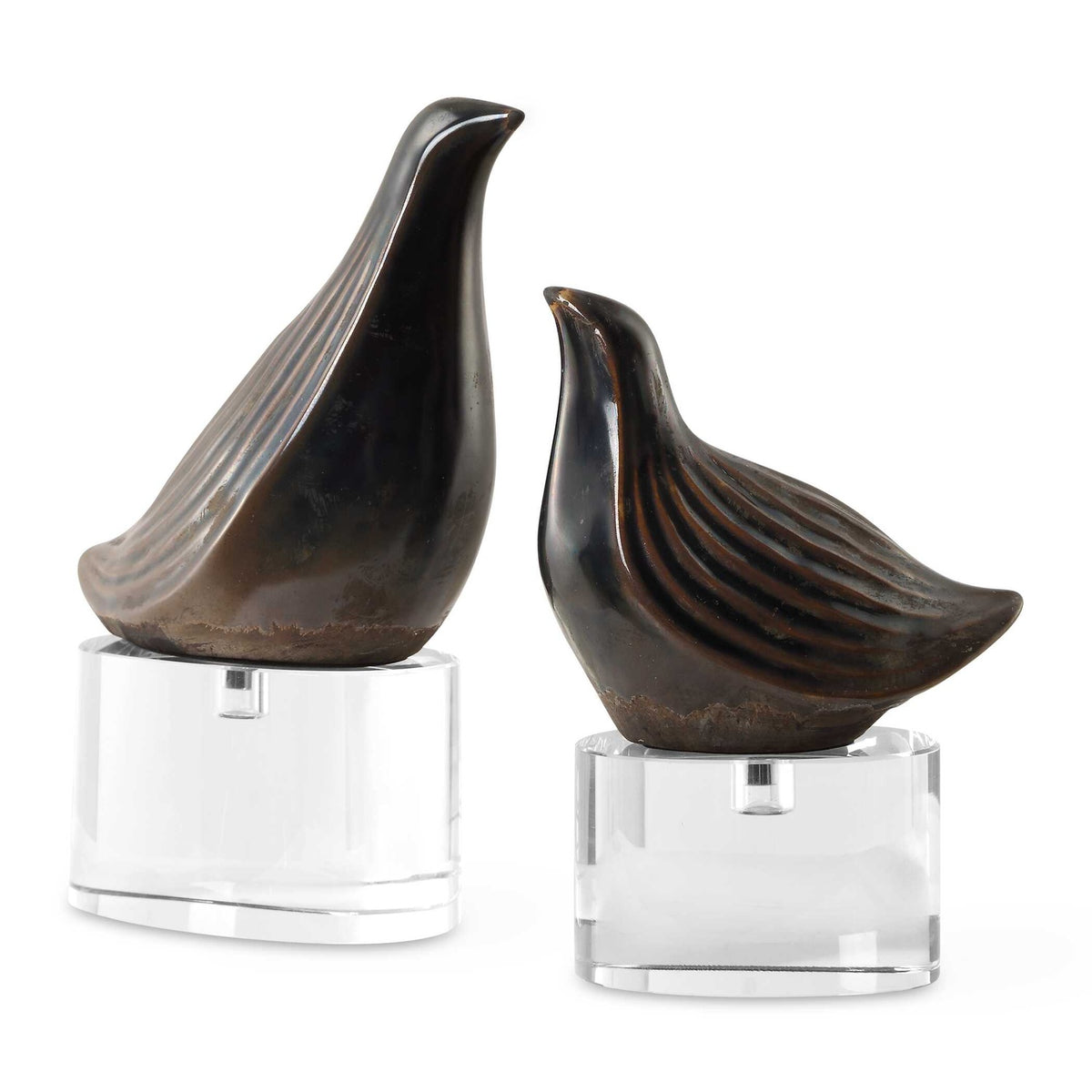 UTTERMOST Nesting Bird Sculptures Set Of 2 - Decorative Accents