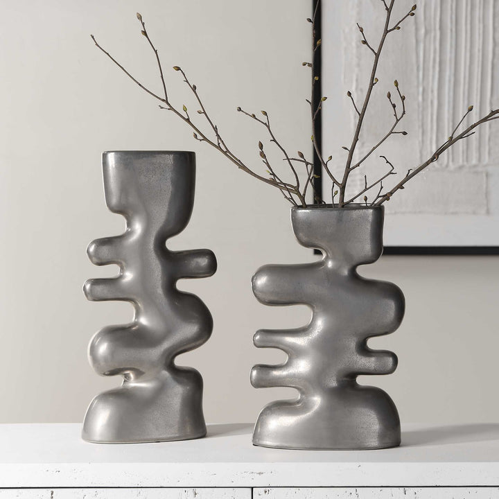 UTTERMOST Free Flowing Vases Set Of 2 - Decorative Accents