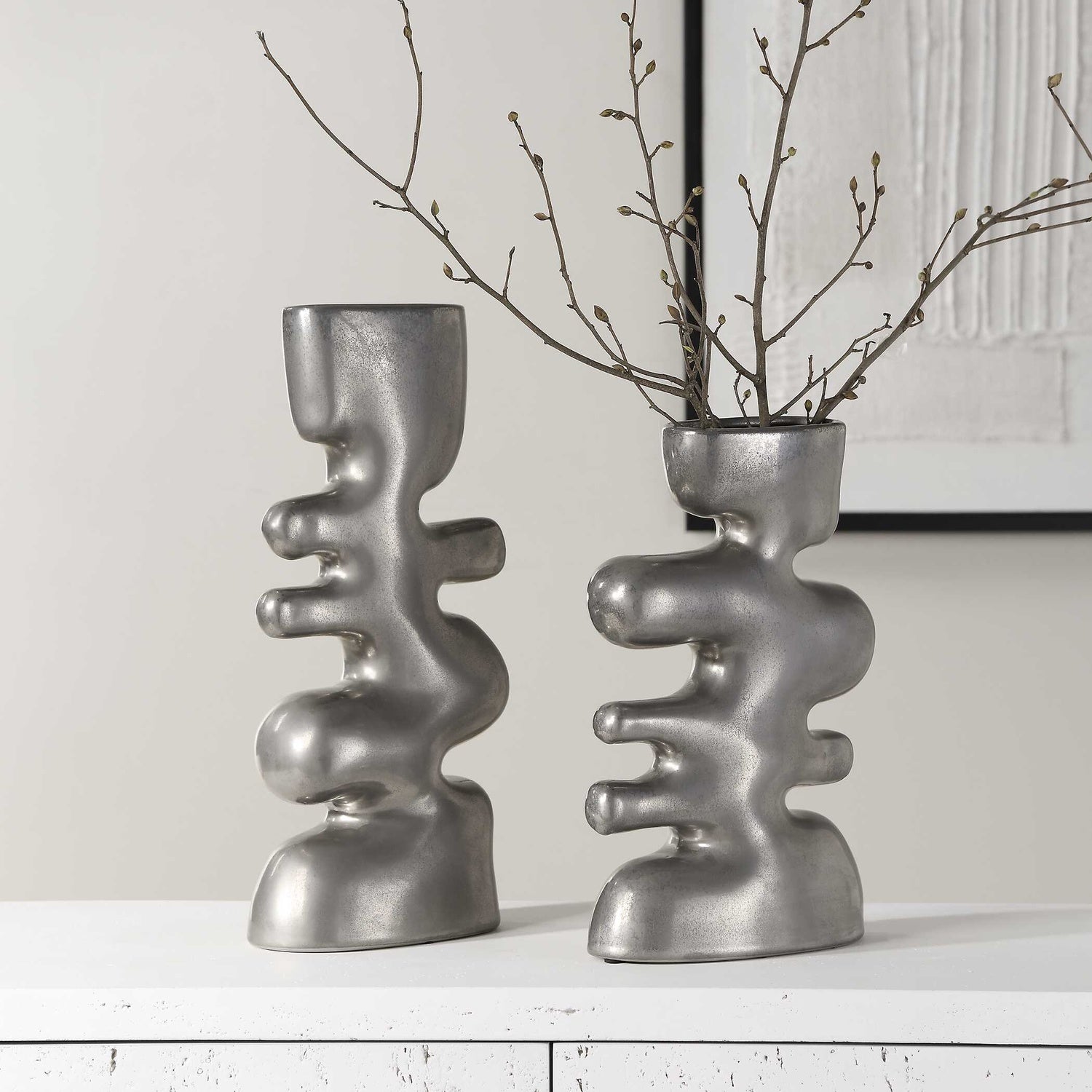 UTTERMOST Free Flowing Vases Set Of 2 - Decorative Accents