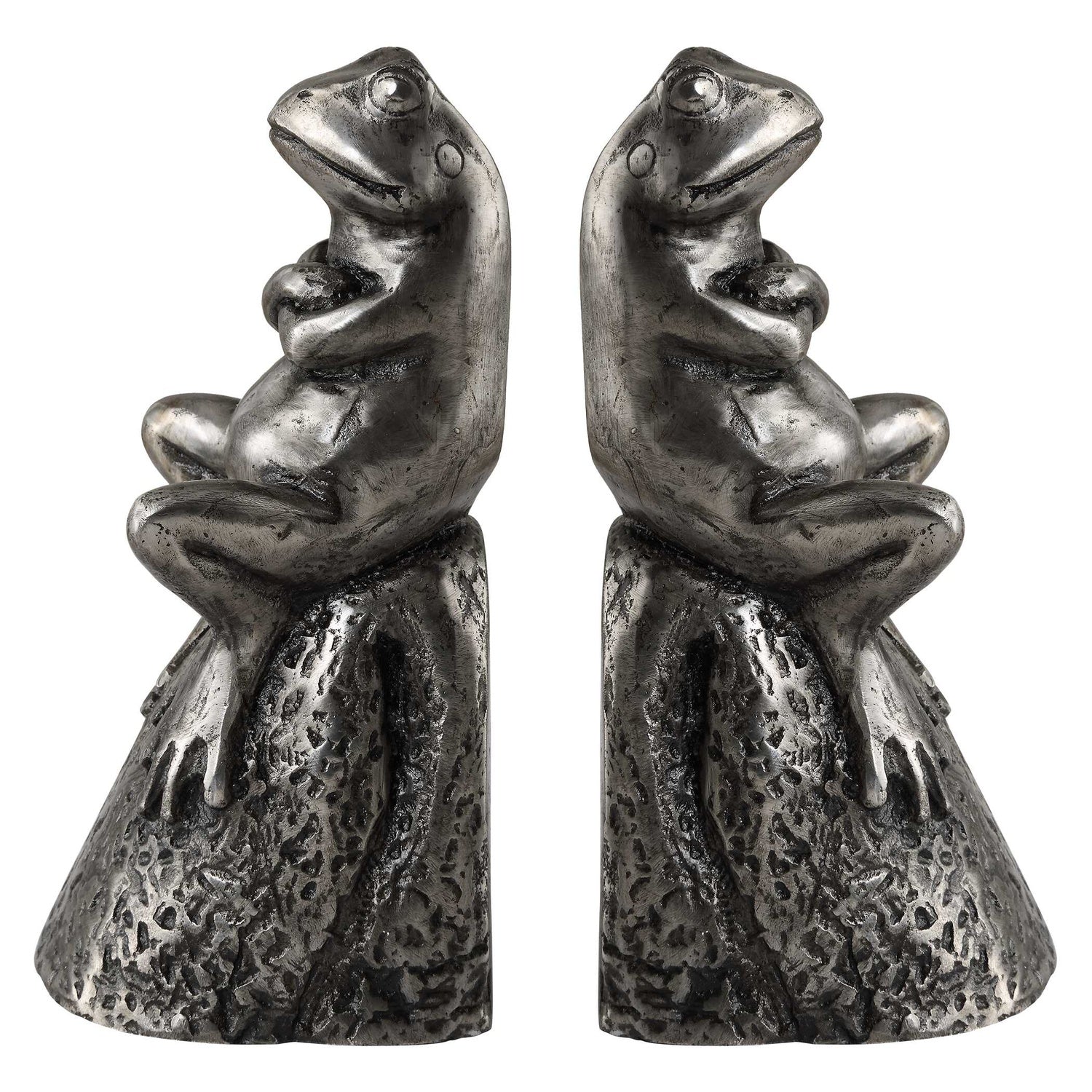 UTTERMOST DAYDREAMING FROGS AGED BOOKENDS - Decorative Accents