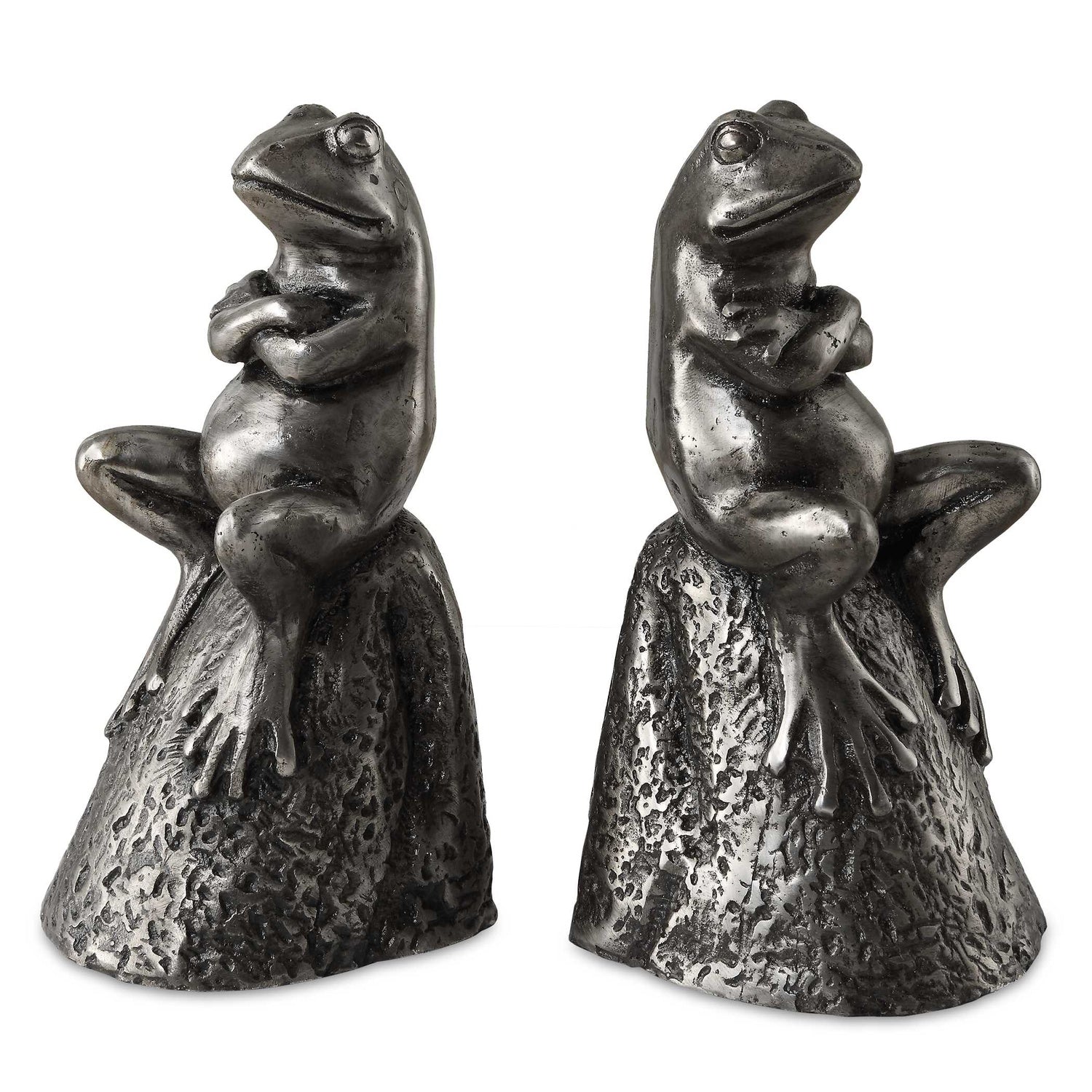 UTTERMOST DAYDREAMING FROGS AGED BOOKENDS - Decorative Accents