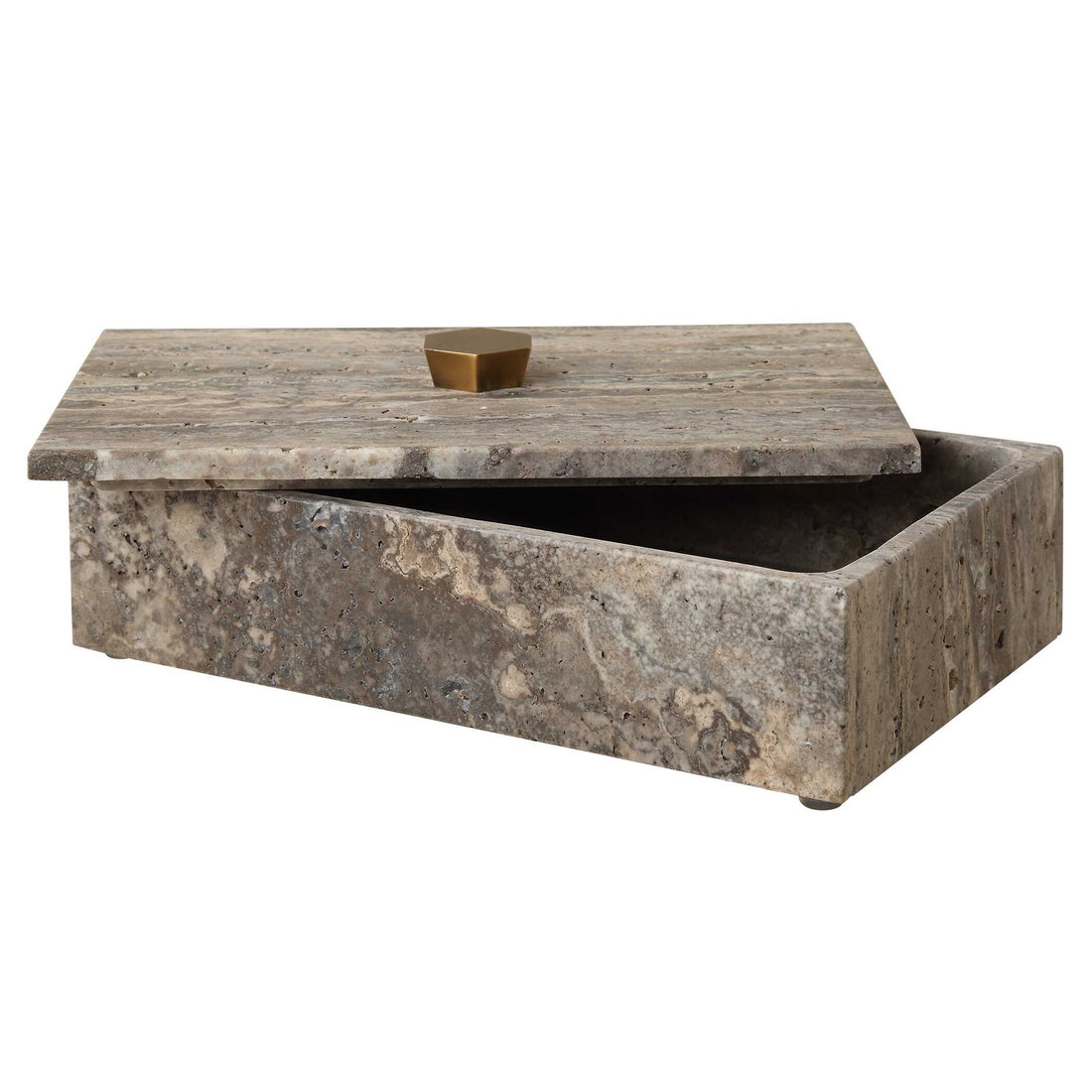 UTTERMOST Griseus Travertine Box - Decorative Accents